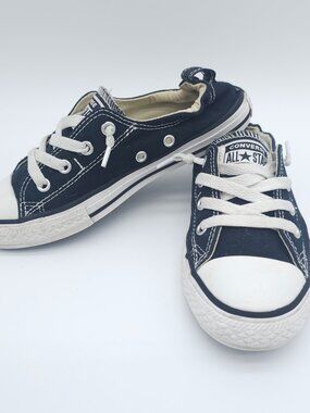 Converse All Star Slip-On Sneakers Black White Youth Size 3 (Women’s 5)